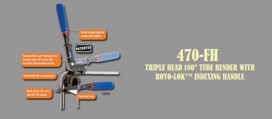 470-FH Triple Head 180° Tube Bender With Roto-Lok™ Indexing Handle 3